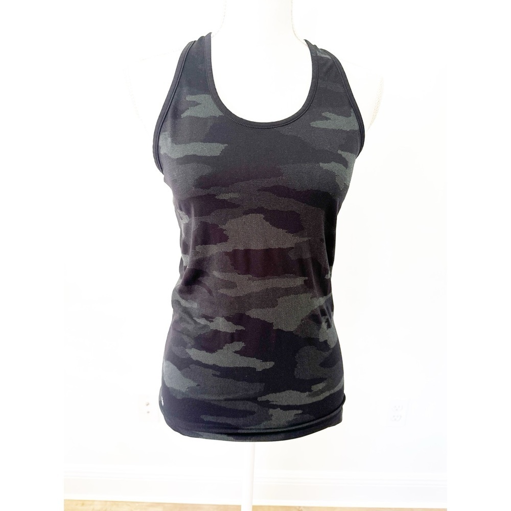 Athleta Womens Black Speedlight Camo Tank Size Small EUC